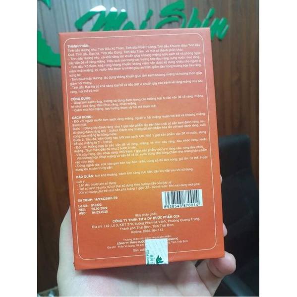 Tinh dầu RĂNG MIỆNG Nhà Việt Đa năng - Sâu răng,hôi miệng,viêm lợi, viêm họng