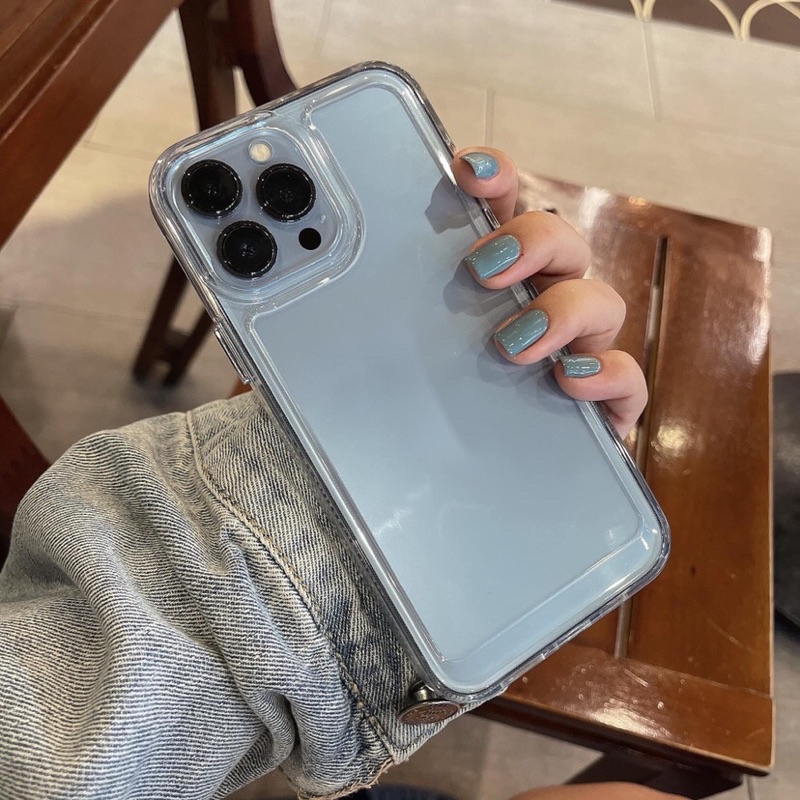 ỐP LƯNG IPHONE TRONG  NÚT BẤM KIM LOẠI