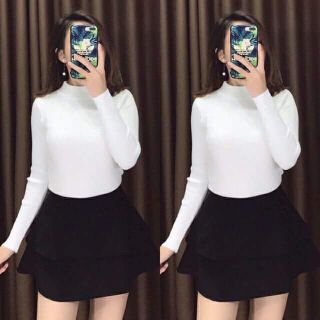 Áo len tăm cổ cao