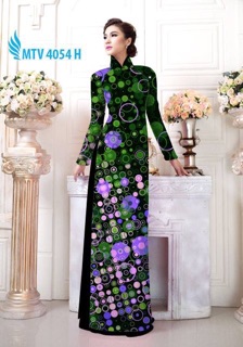 Vải áo dài in 3D nền đen