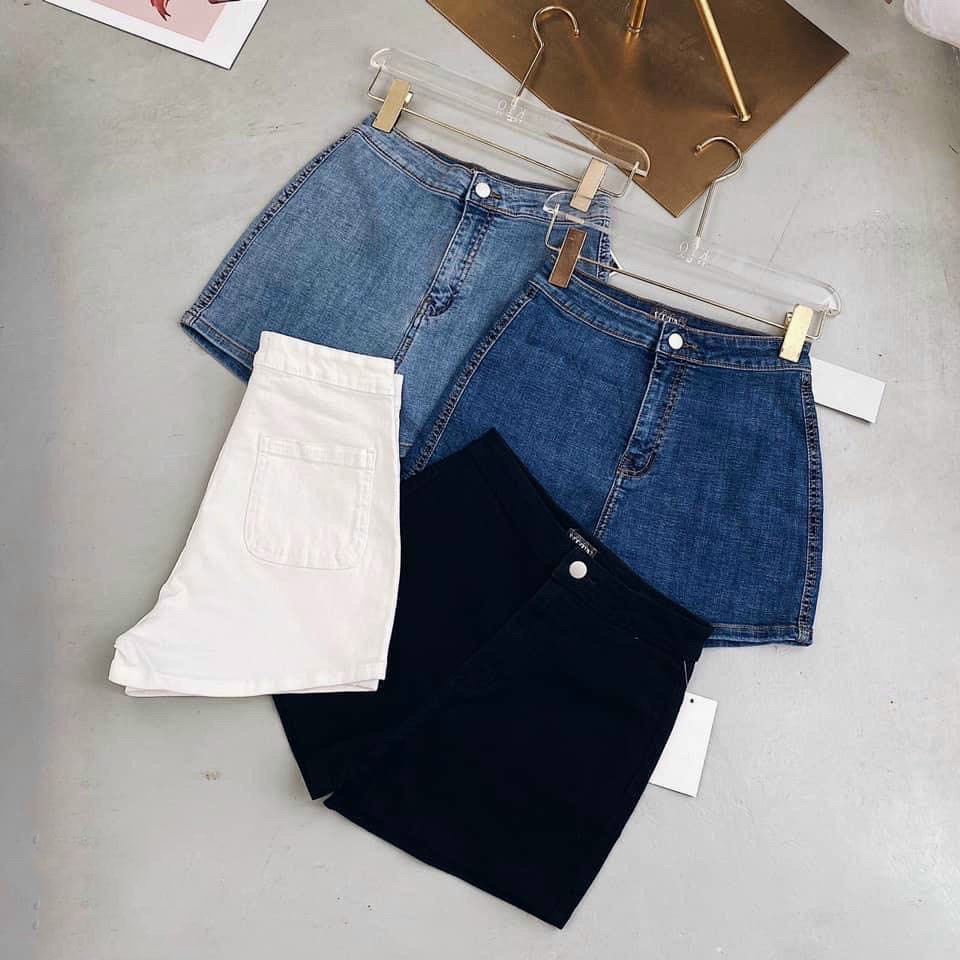 Quần đùi bò nữ lưng cao - quần short jean nữ cạp cao gen bụng bigsize - T2K Max