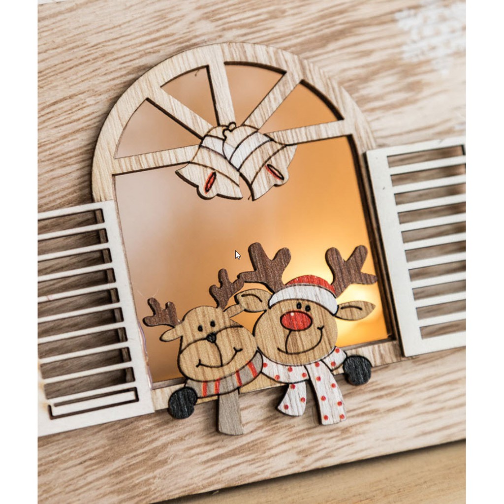 [HCM] Bảng gỗ khắc cực cute có chữ Merrry Christmas treo trang trí Giáng sinh kích thước nhỏ 12cmx5cm
