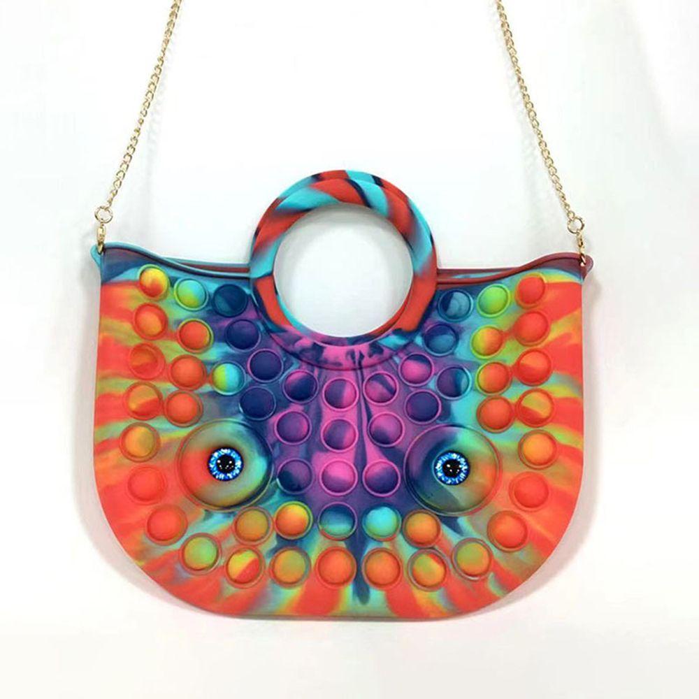 Hecceh Túi Tote Đeo Vai Tote Đơn Giản Dimple Bong Bóng Đẩy Lên Túi Tote Cho Nữ