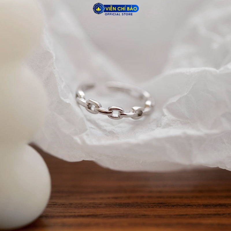 Nhẫn tay bạc nữ đan classic chất liệu bạc 925 thời trang phụ kiện trang sức nữ thương hiệu Viễn Chí Bảo N000564