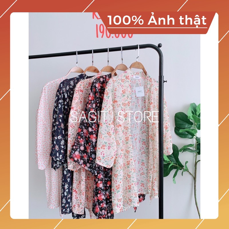 ÁO KHOÁC KIMONO HOA NHÍ CHIFFON PHOM RỘNG bigsize 45-85kg mặc đi biển bikini