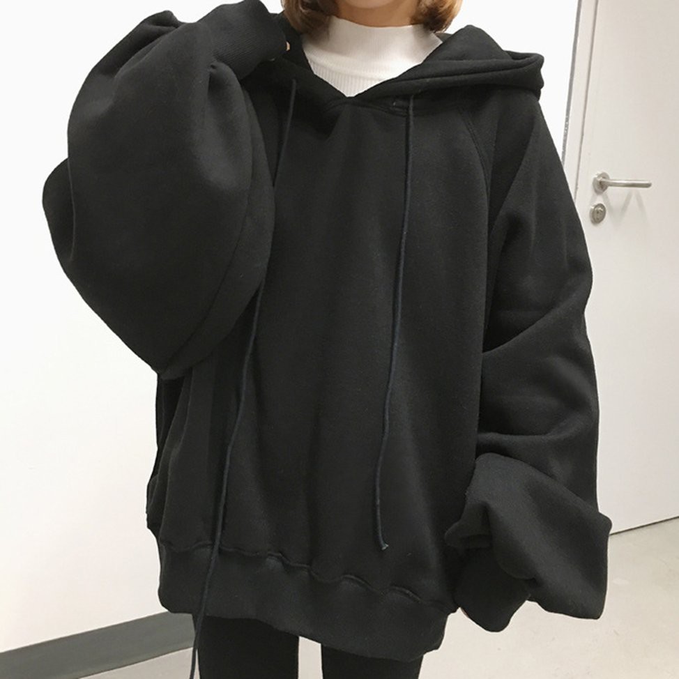 Áo hoodie nữ from rộng tay cánh dơi | BigBuy360 - bigbuy360.vn