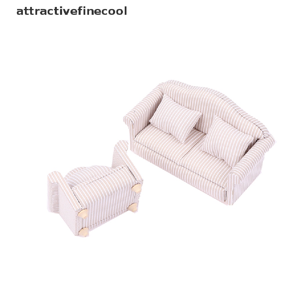 Ghế Sofa Kèm Gối Mini Tỉ Lệ 1: 12 Trang Trí Nhà Búp Bê