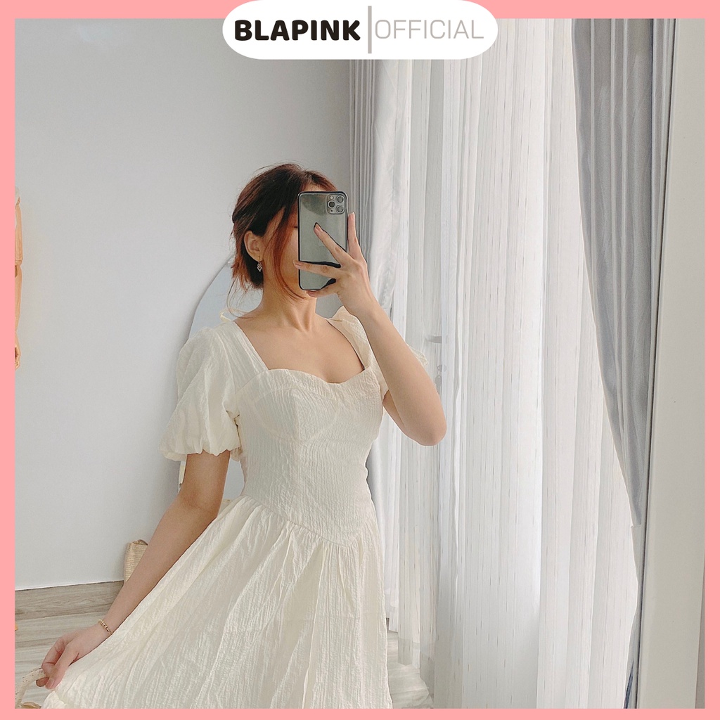 Váy Babydoll Tay Phồng Cổ Vuông Vải Xốp Xịn Xò Đi Tiệc Đi Dạo Phố RINGELA DRESS T230