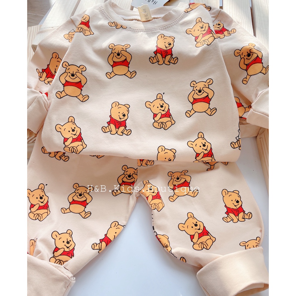 (HOT) Bộ thu đông dài tay cotton tàu mềm đẹp cho bé 9-20kg