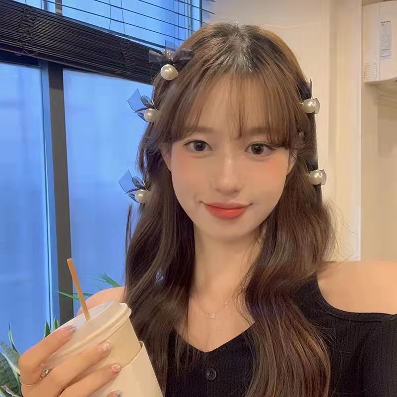 Kẹp Tóc Nơ Đính Ngọc Trai Dễ Thương