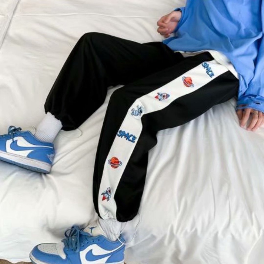 Quần Dài Dáng Rộng Phong Cách Hip Hop Hàn Quốc Thời Trang Xuân Thu Cho Nam Size S-3XL