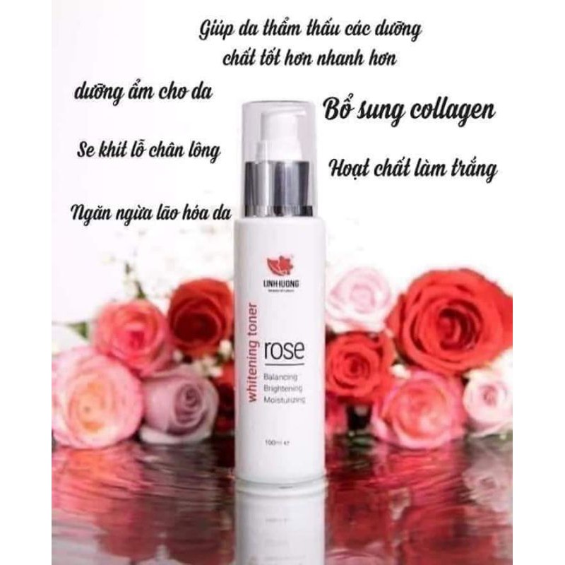 Nước Hoa Hồng Linh Hương Toner Cấp Nước Dưỡng Da Se Khít Lỗ Chân Lông