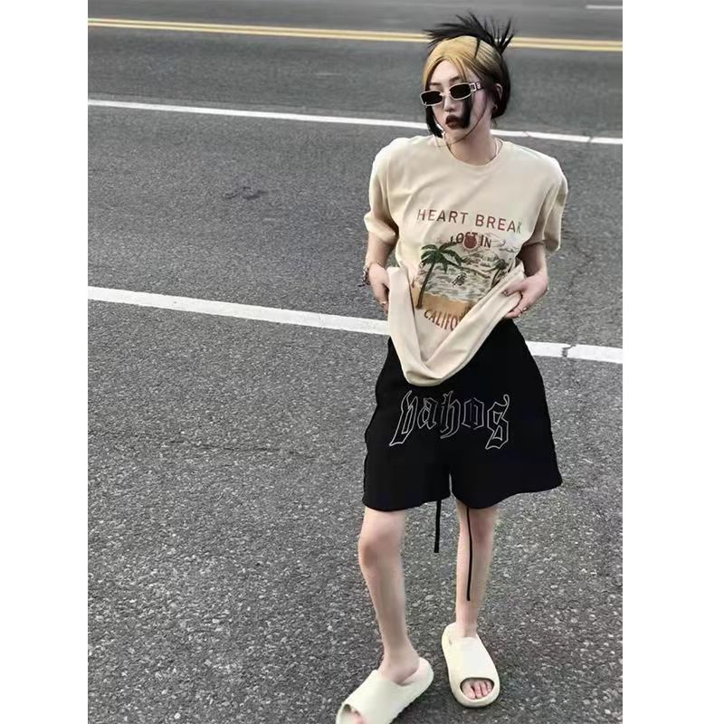 ◈✒♤Quần Short Dáng Rộng In Họa Tiết Dân Tộc Kiểu Retro Mỹ Thời Trang Mùa Hè Mới Cho Nữ