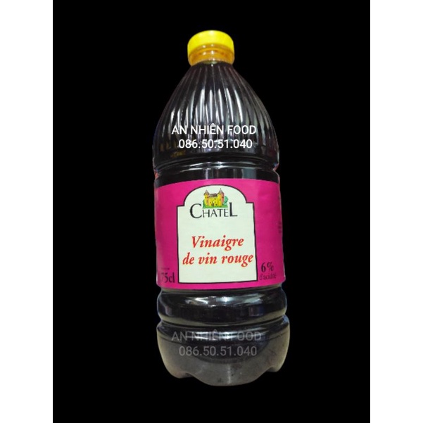 Giấm Đỏ Chatel Chai 750ml nhập khẩu từ Pháp