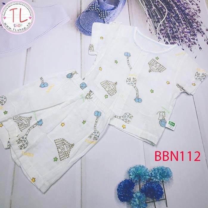 Thời trang trẻ em - Bộ áo quần vải sô ngắn cho bé hươu cao cổ- Quần áo bé trai - Bộ bé trai - Quần áo bé gái - Bộ bé gái