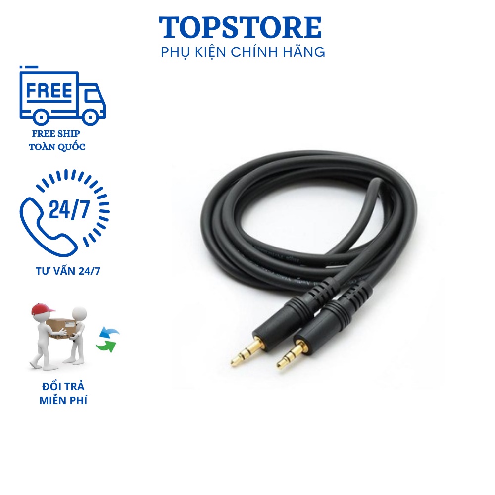Dây Kết Nối Âm Thanh Topstore Aux 2 đầu 3.5 Dài 1.5m Tiện Lợi,Dây Kết Nối Dùng Được Cho Tai Nghe,Loa - Hàng Chính Hãng
