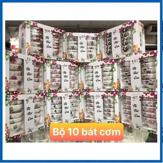 Bộ 10 chén ăn cơm ( bát tràng)