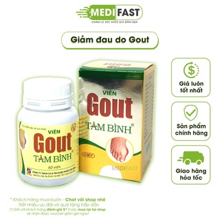Viên Gout Tâm Bình - Hỗ trợ giảm gút, giảm đau, sưng, tấy do gút - Lọ 60 viên