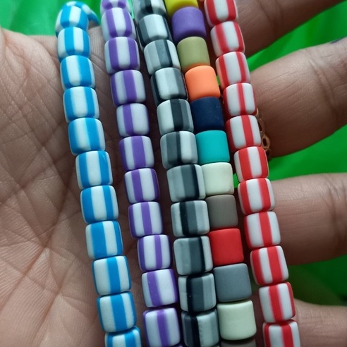 Hạt Đất Sét trụ 8mm Dùng Làm Trang Sức Diy