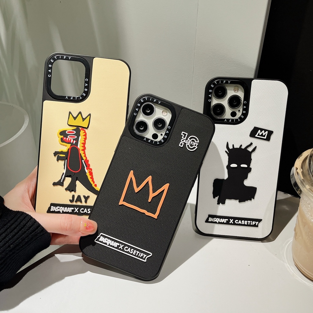 Ốp Điện Thoại Silicon Hình Nghệ Sĩ basquiat x 3d Cho iPhone 15 14 13 12 11 pro max 7 8 se plus xr