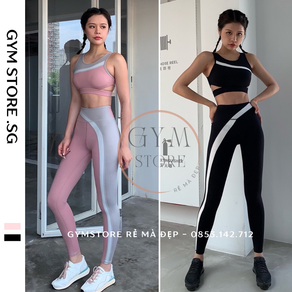 Bộ Đồ Tập Gym Yoga Nữ Sexy ❤️𝐇𝐀̀𝐍𝐆 𝐗𝐈̣𝐍❤️ Set Đồ Thể Thao Thun Bền Đẹp Co Giãn Thấm Hút Mồ Hôi Rẻ Đẹp 𝐆𝐘𝐌𝐒𝐓𝐎𝐑𝐄
