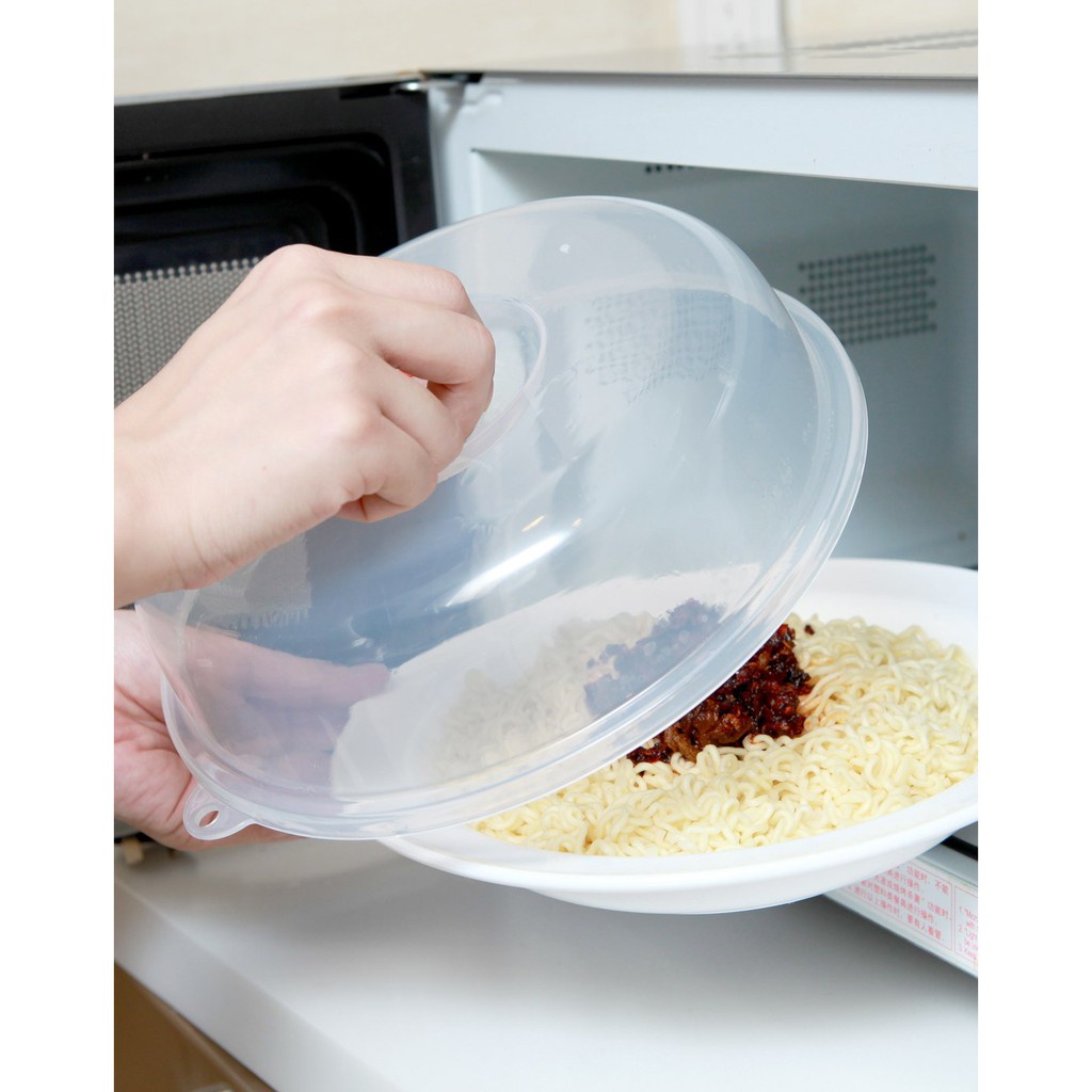 Nắp đậy thực phẩm Inomata Nhật Bản  24cm dùng lò vi sóng, nhựa PP chịu nhiệt, không mùi
