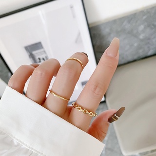 Bộ 3 nhẫn thời trang hàn quốc phong cách retro cá tính