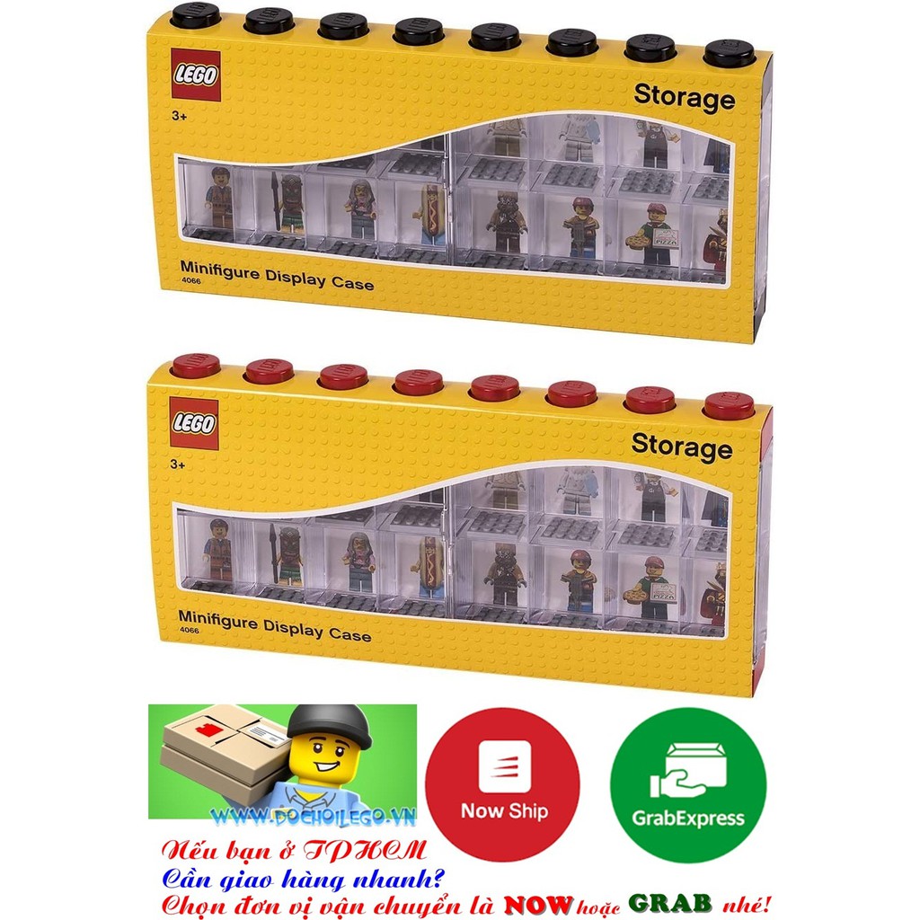 Hộp trưng bày 16 nhân vật minifigures - 4066 Lego Minifigure Display Case 16 Red, Black