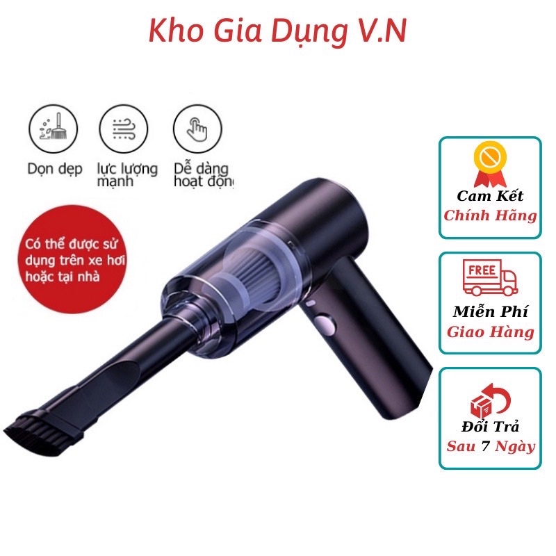 Máy hút bụi cầm tay mini không dây- Máy hút bụi không dây đa năng,siêu mạnh, sử dụng hút bụi ô tô, hút bụi giường