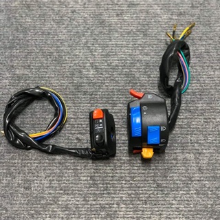 trọn bộ cùm fz luôn nút công tắc đề domino gắn mọi dòng xe