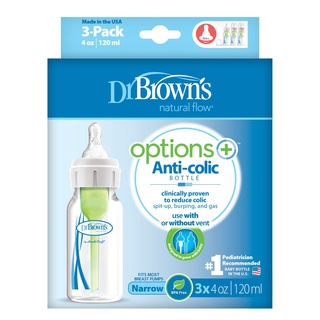 Bình sữa dr.brown's cổ hẹp 120ml và 250ml nhựa pp options plus