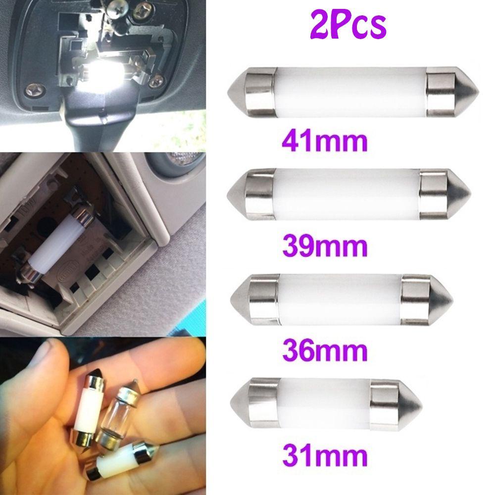 MYRONGVN Bộ 2 ĐèN LED ChiếU SáNg TrắNg 12V C5W Cho Xe Hơi