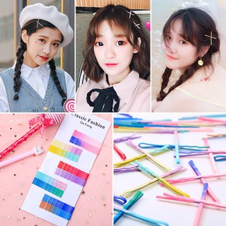 Kẹp tóc tăm cầu vồng vỉ 5 chiếc siêu xinh