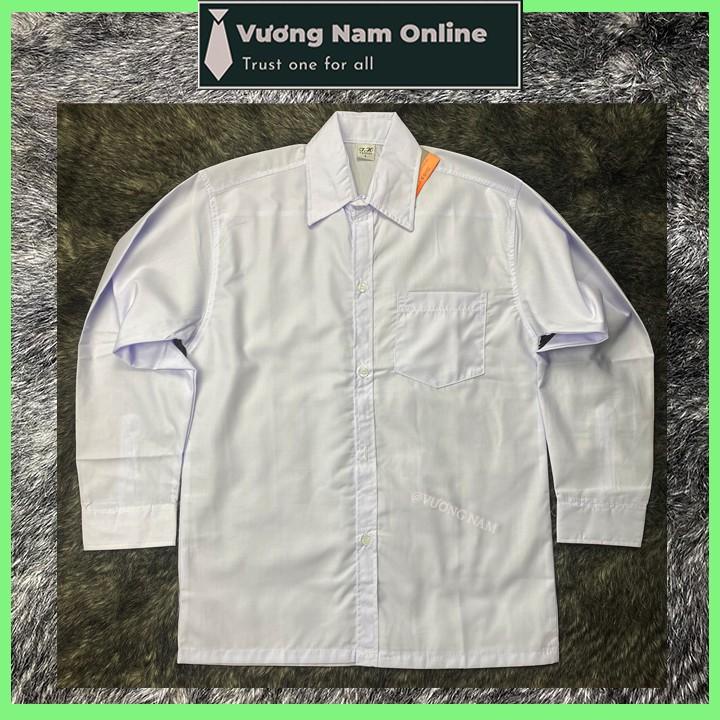 Áo sơ mi học sinh nam trắng tay ngắn và dài vải kate hàng tiêu chuẩn vạc ngang VN93A