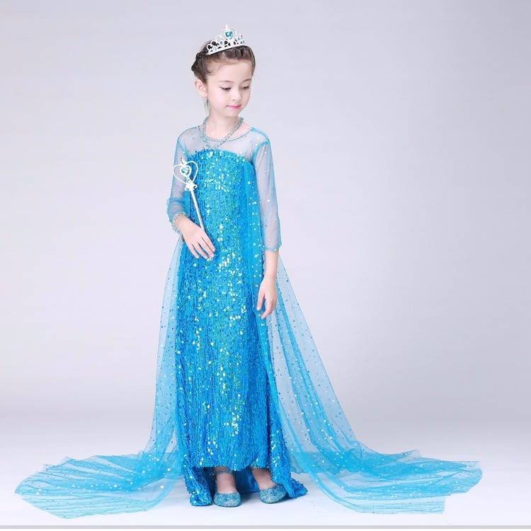 Băng và tuyết, váy công chúa, trẻ em, váy Eisha, váy công chúa nữ hoàng Aisha, trang phục của phụ nữ,