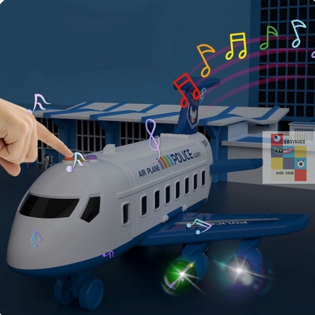 Đồ chơi máy bay, máy bay trẻ em biến hình có âm thanh, ánh sáng, đa chức năng
