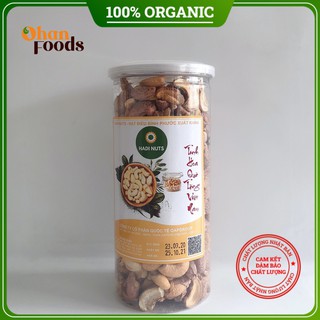Hạt điều vỡ đôi còn vỏ rang muối, hạt điều bình phước còn vỏ vỡ đôi hàng cao cấp vị rang muối truyền thống 500gram