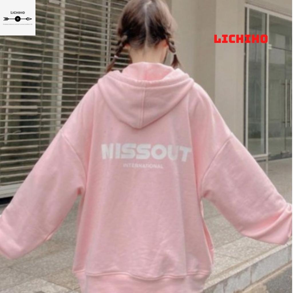 Áo hoodies dây kéo fom rộng MISSOUT AKNM16 LICHIHO jacket nỉ ulzzang hottrend nam nữ rẻ đẹp dành cho học sinh sinh viên | BigBuy360 - bigbuy360.vn