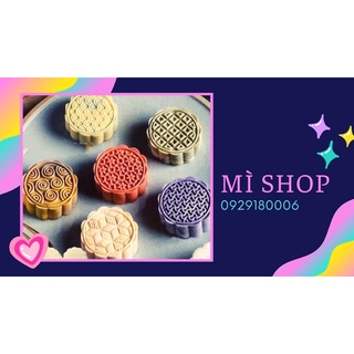 ❤️Hot❤️ Khuôn lò xo làm bánh dứa , trung thu 50g , Vân mây ( 6 mặt 1 nhấn)