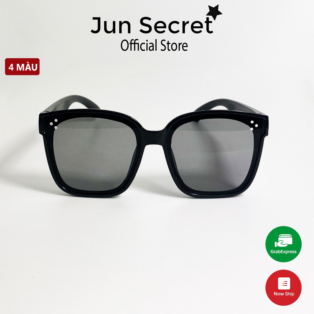 Kính mát trẻ em gọng vuông Jun Secret tròng đen chống bụi, chống tia UV bảo vệ mắt dành cho bé từ 2 đến 6 tuổi JS2022026