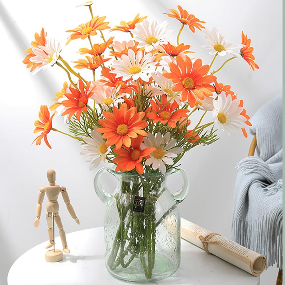 Hoa Cúc Giả Bằng Lụa Màu Ngà Trang Trí Nhà Cửa / Tiệc Cưới DIY