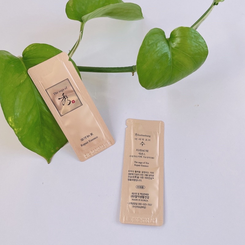 Gói Sample Tinh chất dưỡng trắng, tái sinh trẻ hóa da toàn diện Saga Repair Essence 1ml