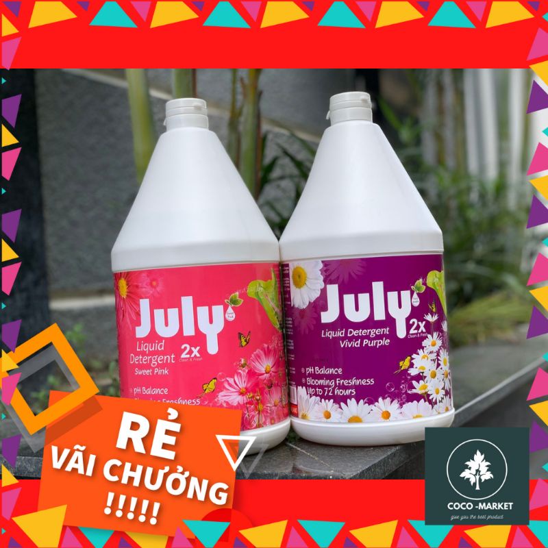 NƯỚC GIẶT JULY THÁI LAN MÀU HỒNG VÀ TÍM 3500ml