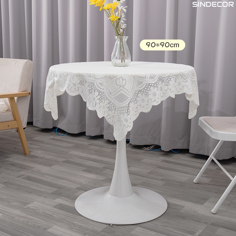 Khăn bàn phối ren sang trọng và cao cấp, phong cách Hàn Quốc nhẹ nhàng Sindecor