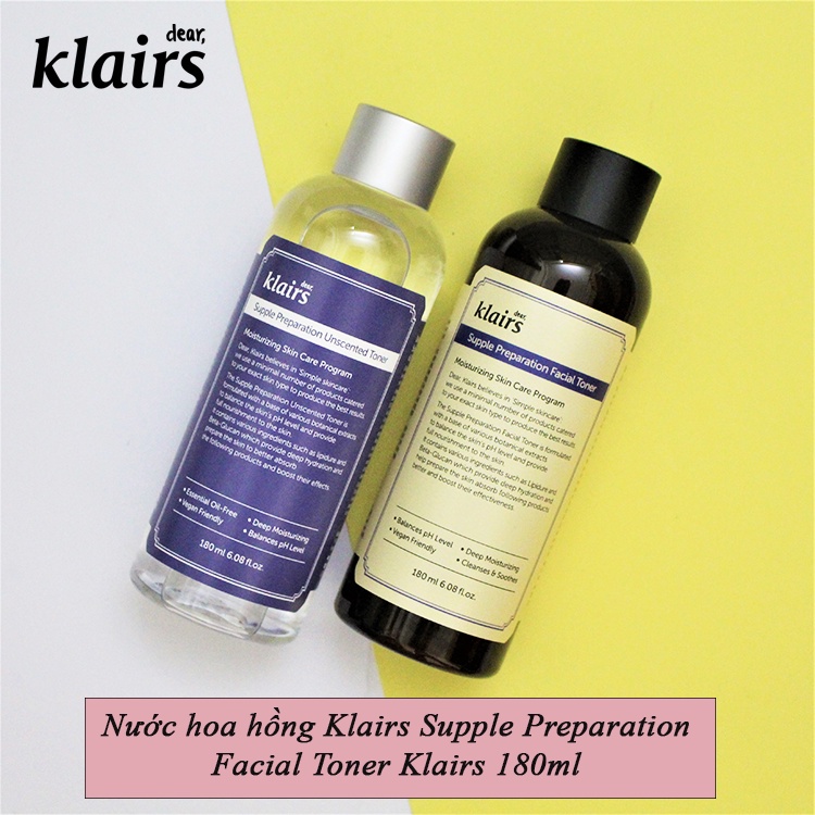 [TEM PHỤ-NHẬP KHẨU] Toner Klairs - Nước Hoa Hồng Klairs Supple Preparation Toner 180ml