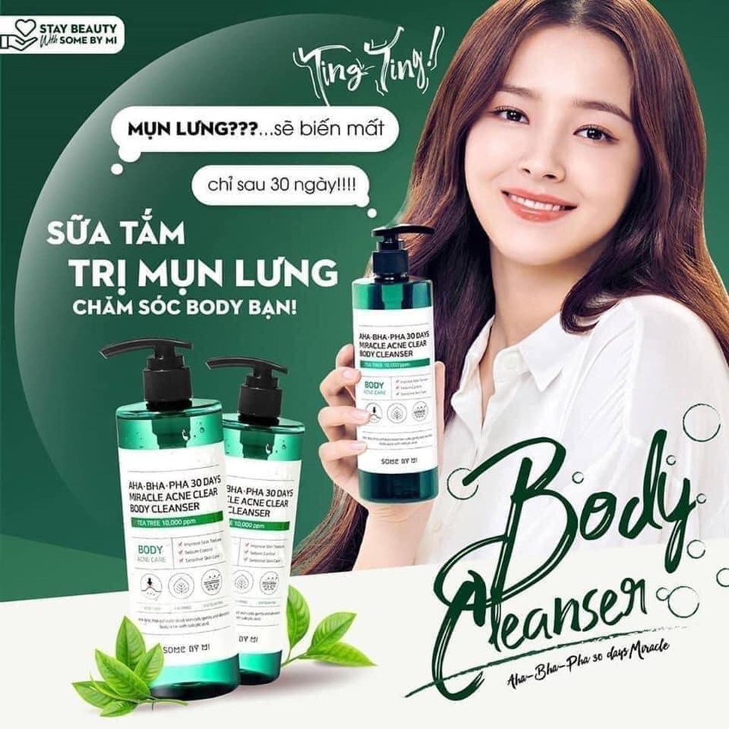 Sữa Tắm Làm Giảm Mụn, Ngăn Ngừa Mụn Cơ Thể Some By Mi AHA-BHA-PHA 30 Days Miracle Acne Body Cleanser 400g