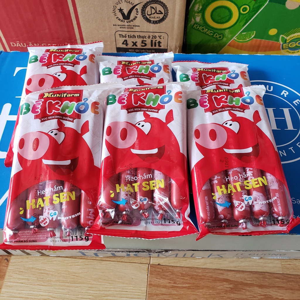 Xúc xích Bé Khoẻ ngon ơi là ngon vị heo hầm 115g