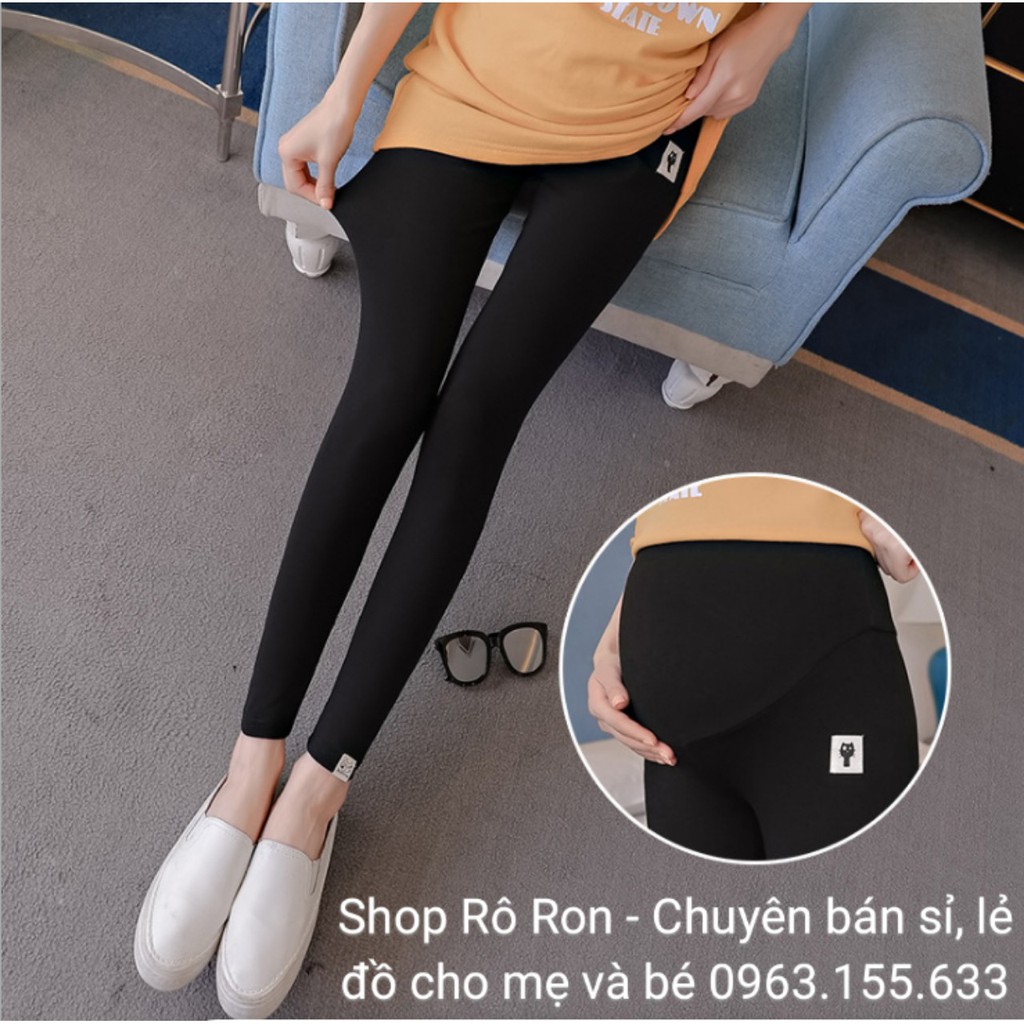 Quần legging mèo cho mẹ bầu - Quần legging đỡ bụng bầu cho mẹ - Shoproron