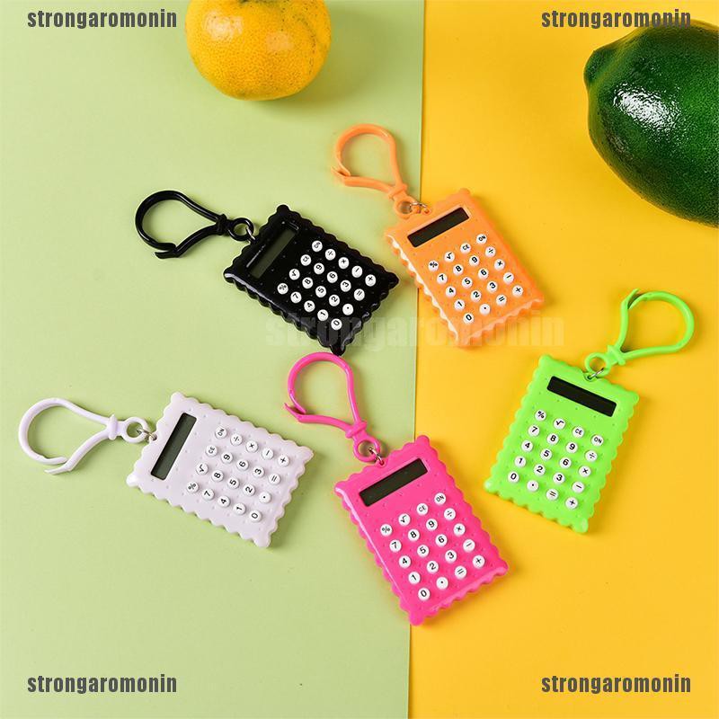 Máy tính điện tử mini 8 chữ số có móc khóa