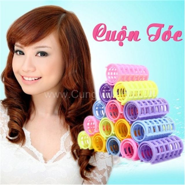 Set 10 Cuốn Tóc Có Gai Uốn Tóc, Lô gai cuốn xoăn tóc